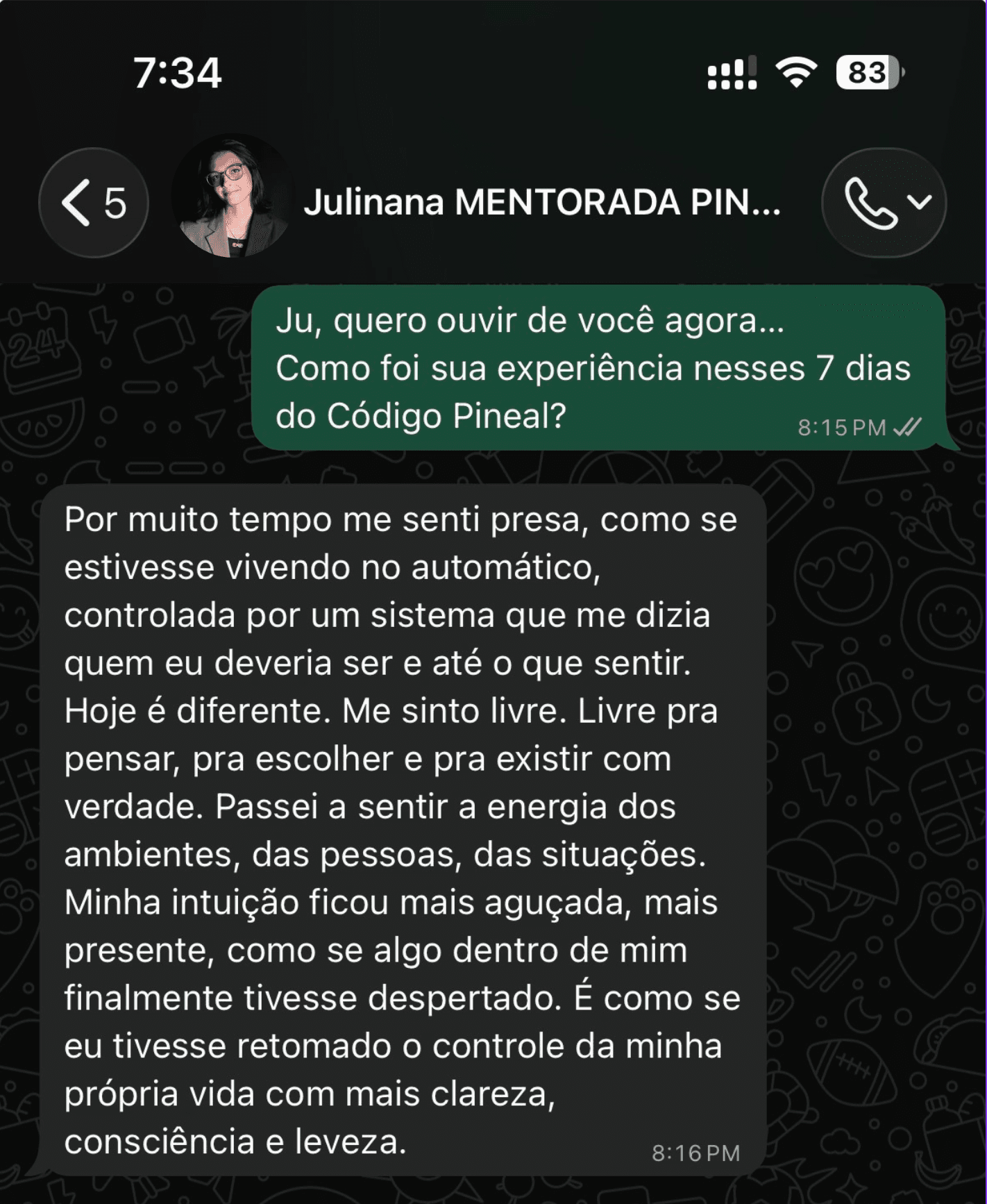 Depoimento WhatsApp 2